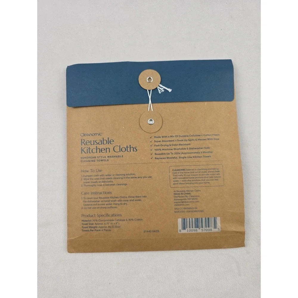 4 Cleanomic  Reusable Kitchen Clothes 6.75